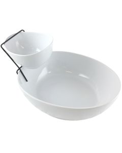Gibson Elite Gracious Dining 2 Tier Chip and Dip Server Set