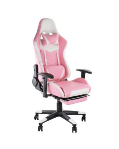 GameFitz Gaming Chair in Pink and White